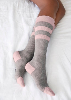 Thery Group Socks Light Grey Marle/Pink Marshmallow / S / WA24001 The Comforter Maternity Compression Sock