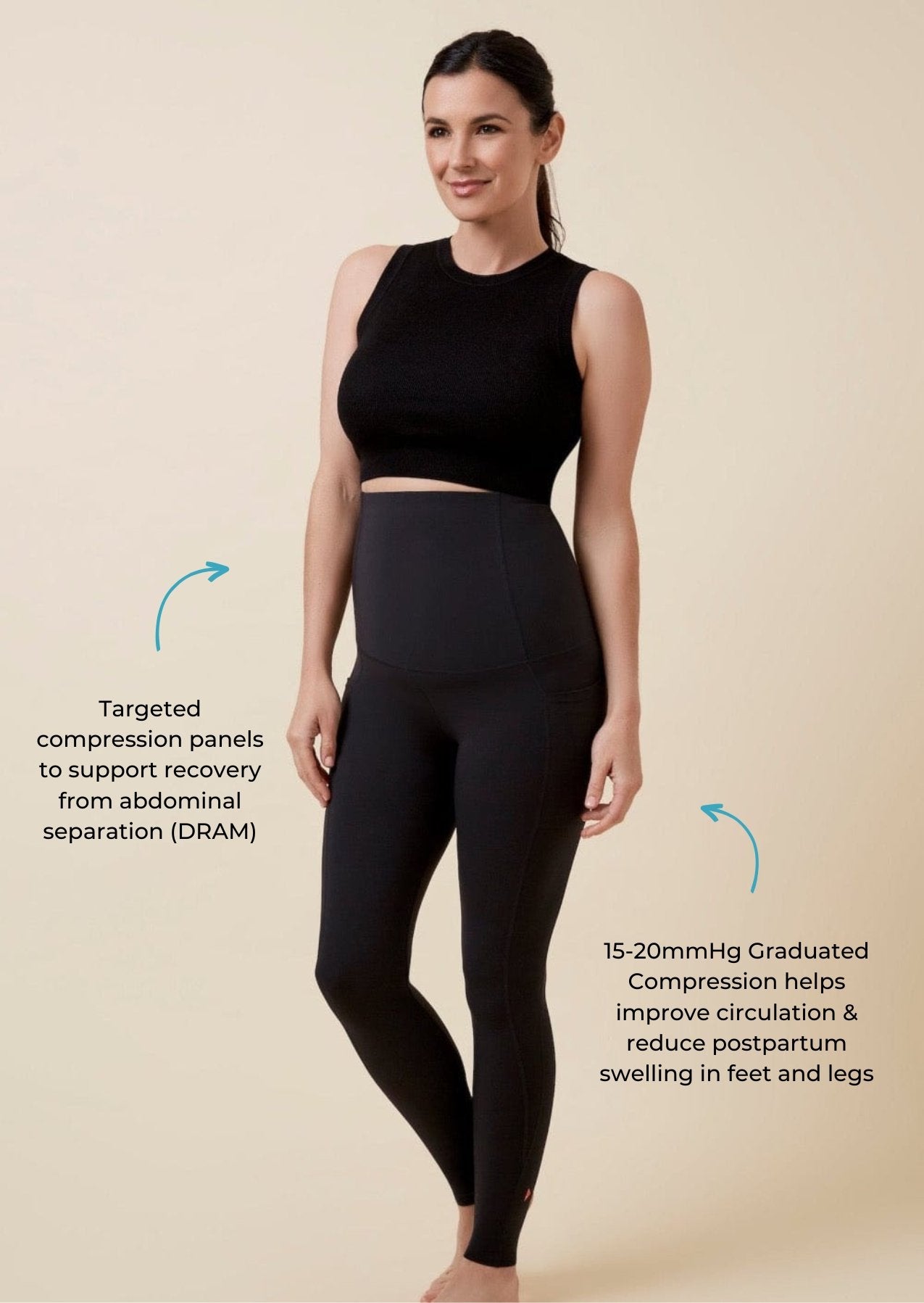 Graduated Compression Pants Medical Leggings For Circulation